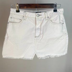 BDG White Denim Miniskirt